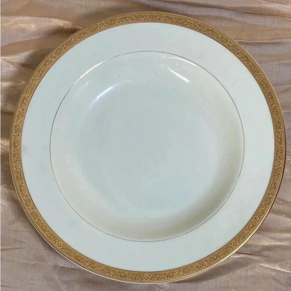 1970s Mikasa Colony‎ Gold Ivory China White Vintage Dinnerware L2818 Dinner Set
